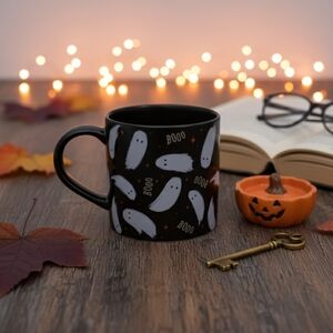 Hyde & EEK! Halloween Ghost Boo Coffee Mug - Black and White